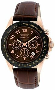 売り切れ必至 腕時計 インビクタメンズスピードウェイゴールドイオンメッキレザーステンレススチールinvicta Mens Speedway Gold Ionplated Leather Stainless Steel Watch Hokushin 高速配送 Viajar Com Br