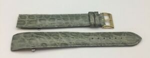 【送料無料】腕時計　ブレスレットグリフアンセスクロコダイルカミーユフルネットクーラーグリテールbracelet a griffe anses fixes crocodile camille fournet couleur gris taille 18｜hokushin