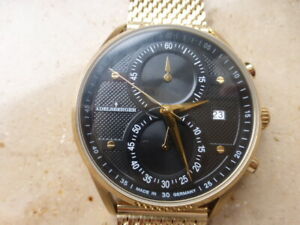 【送料無料】腕時計 アデルスベルガークルトゥルツァイトクロノグラフメンズウォッチクォーツadelsberger kulturzeit, chronograph, herrenuhr, quartz, 50m, 40mm 1925|hokushin