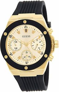 【送料無料】腕時計 アテナゴールドトーンステンレススチールシリコンストラップguess womans gw0030l2 athena goldtone stainless steel with silicone strap|hokushin