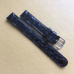 【送料無料】腕時計　オリジナルヴィンテージクロコダイルレザーウォッチストラップストラップエンドoriginal vintage genuine crocodile leather watch strap 15mm strap ends nos｜hokushin