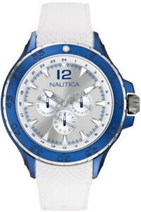 【送料無料】腕時計 メンズホワイトノーティカアルミニウムmens white nautica nst aluminum multifunction watch n18676g retail18500|hokushin