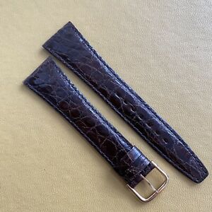 【送料無料】腕時計　オリジナルヴィンテージクロコダイルレザーウォッチストラップoriginal vintage cobra genuine crocodile leather watch strap 20mm ends nos｜hokushin 19,965円