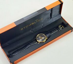 【送料無料】腕時計　レアユニークメンズオートマチックウォッチスチュリングスケルトンrare,unique mens automatic watch stuhrling calst90050 soil 20jewels skeleton｜hokushin 19,426円