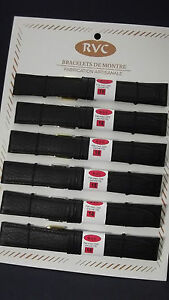 【送料無料】腕時計 ロトドブレスレットオンレザードノワールエンクワールドヴォーlot de 6 bracelets facon lezard noir en cuir de veau 18mm|hokushin