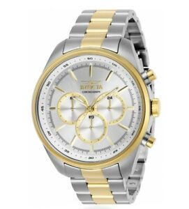 【送料無料】腕時計 インビクタスペシャルティメンズシルバーツートンステンレスクロノグラフウォッチinvicta specialty mens 48mm silver twotone stainless chronograph watch 29166|hokushin