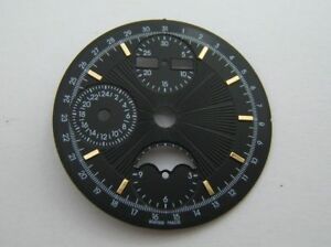 【送料無料】腕時計　カドランノワールアベックインデックスクーラーニューcadran 30mm noir avec index couleur or neuves pour eta valjoux 7751｜hokushin