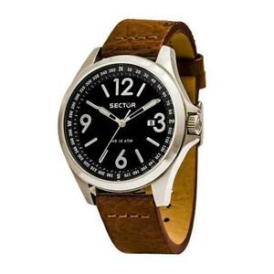 【送料無料】腕時計　オロロギウモセクターペレマローンネロサブorologio uomo sector 180 r3251180019 pelle marrone nero sub 100mt