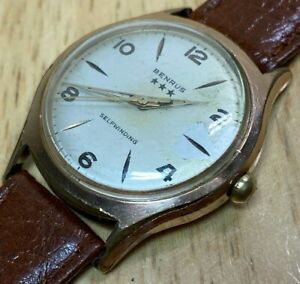 【送料無料】腕時計　ヴィンテージベンラススイスメンズマイクロゴールドメッキセルフウィンドウォッチvintage benrus swiss mens 20micro gold plated selfwind automatic watch hours
