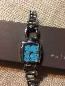 【送料無料】腕時計　シルパダステンレスターコイズウォッチレアsilpada stainless steel amp; stabilized turquoise watch rare t2128