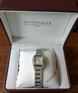 【送料無料】腕時計　ウィットナウアーサファイアクリスタルウィメンズインボックスwittnauer sapphire crystal cz womens wristwatch in box c860676 water resistent