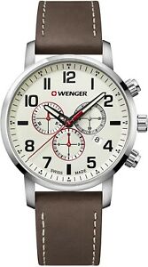 【送料無料】腕時計　ブランドメンズクロノグラフレザーストラップウォッチbrand men’s attitude 011543105 chronograph leather strap watch