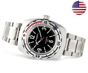 【送料無料】腕時計　ボストークウォッチロシアダイバーデザインvostok amphibian 090660 watch russian diver military auto 1967 design｜hokushin