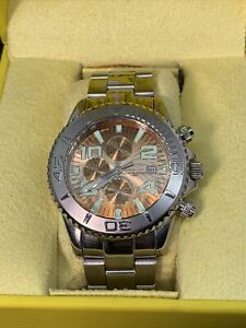 【送料無料】腕時計　インビクタメンズクロノグラフステンレススチールリストウォッチオレンジinvicta 2496 mens chronograph stainless steel wrist watch refurbished orange