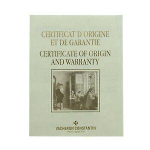 【送料無料】腕時計　ヴァシュロンコンスタンティンvacheron constantin certificate of origin and warranty filled out｜hokushin