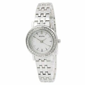 【送料無料】腕時計　ブローバドレスレディースクリスタルクォーツウォッチbulova dress ladies crystal quartz watch 98x111