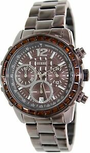 【送料無料】腕時計　スポーツクロノグラフタキメーターブラウンguess womens dazzling sport chronograph tachymeter brown 41mm watch