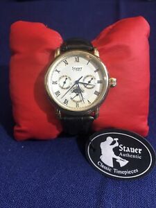 【送料無料】腕時計　スタウアーメンズマグニフィキャットゴールドケースstauer men&rsquo;s magnificat ii automatic watch with gold case nwt free shipping｜hokushin