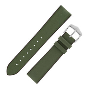 【送料無料】腕時計　ディアセイルクロスエフェクトゴムウォッチストラップグリーンブラウンhirsch arne sailcloth effect 300m waterproof rubber watch strap in greenbrown｜hokushin