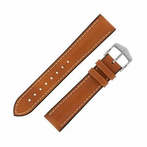 【送料無料】腕時計　ディアジェームスカーフレザーラバーウォッチストラップゴールドブラウンhirsch james calf leather amp; rubber waterproof watch strap in gold brown