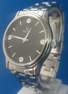 【送料無料】腕時計　メンズステンレススチールブローバウォッチmens stainless steel bulova watchfree 3 day priority shipping｜hokushin