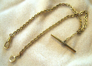 【送料無料】腕時計 ゴールドチェーントグルフォブヴィンテージクレメンツボックスgold filled watch chain toggle fob vintage krementz box