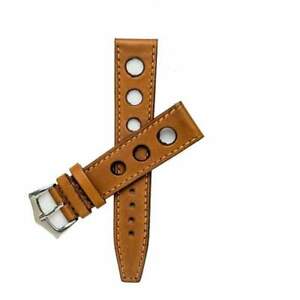 【送料無料】腕時計　コニャックラリーレザーウォッチストラップcognac rally leather watch strap