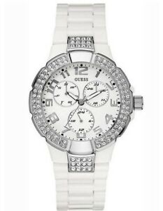 【送料無料】腕時計　クリスタルウォッチguess white crystal watch