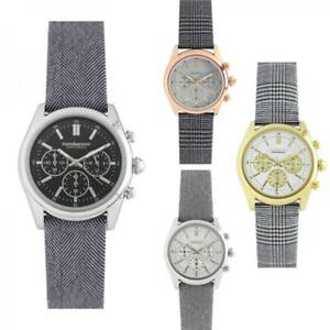 【送料無料】腕時計　オロロギウオモロッコバロッコクラノペッレテストネロビアンコゴールドロソorologio uomo roccobarocco classy chrono pelle tessuto nero bianco gold rose