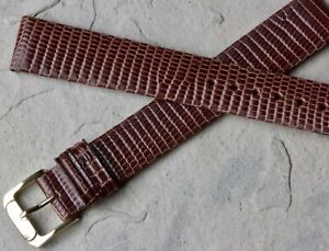 【送料無料】腕時計　レアエクストラロングトカゲヴィンテージウォッチストラップrare extra long 18mm genuine lizard vintage watch strap nos 1960s70s great skin