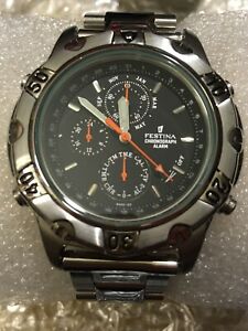 【送料無料】腕時計　フェスティナクロノグラフアラームfestina chronograph alarm, 100m, ref6455