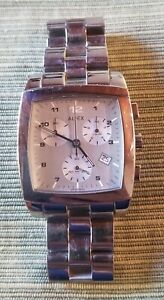 【送料無料】腕時計　アルフェックスクアルツスイスプラムデザインクロノグラフalfex quartz swiss made plum design 5atm resistant 5461 chronograph wristwatch
