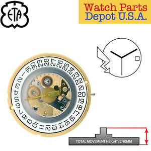 【送料無料】腕時計　スイスクォーツムーブメントハンドgenuine eta 255265 swiss made quartz movement, 3 hands, date at 3｜hokushin