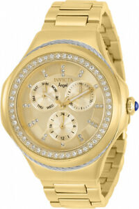 【送料無料】腕時計　インビクタエンジェルクォーツクロノゴールドトーンステンレススチールinvicta womens angel quartz chrono 100m gold tone stainless steel watch 31091