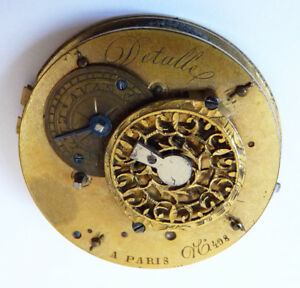 【送料無料】腕時計　ムーヴメントドモントルグーセットドポッシュコクシグネデタレパリmouvement de montre a gousset de poche a coq signe detalle a paris 18e siecle