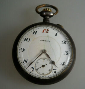 【送料無料】腕時計　エテルナアイアンmilitarische herrentaschenuhr eterna eisen bruniert 1927 60274