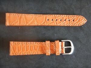 【送料無料】腕時計　クロコダイルクースマロンミエルマットフランセーズ18 mm crocodile veritable cousu marron miel mat fabrication francaise 20,576円