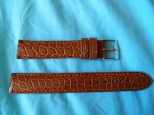 【送料無料】腕時計　クロコダイルポンポンマロンミエルマットファブリケーションフランセーズトップ18 mm crocodile veritable pompon marron miel mat fabrication francaise top