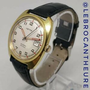 【送料無料】腕時計　オートマチックダトモントレヴィンテージオートマティックキャリバーherma automatic dato montre vintage automatique calibre fe 3611 circa 1970｜hokushin 20,286円