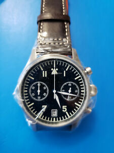 【送料無料】腕時計 パイロットクオーツクロノグラフミヨタムーブメントescapement time pilot quartz chronograph miyota 6s21 movement, shipping in 24hr