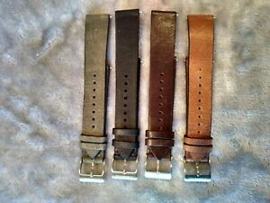 【送料無料】腕時計　スターガラスヴィンテージストラップセットマホガニーモカネロgenuine sternglas vintage four watch strap set nato, mahogany, mocha, nero｜hokushin