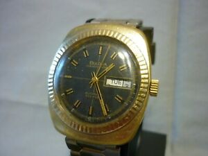 【送料無料】腕時計　ヴィンテージブローバベゼルリングランニングvintage 1971n1? bulova oceanographer 10k gf bezel ring running condition