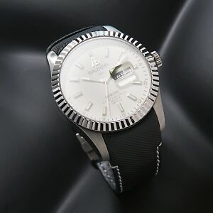 【送料無料】腕時計　アレッサンドロバルディエリスイスステンレスluxury watch alessandro baldieri swiss 45mm stainless steel aged white