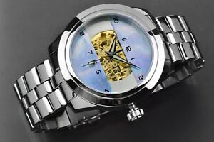 【送料無料】腕時計　アラゴンホライゾンスケルトンaragon a124blu horizon 50 skeleton automatic｜hokushin