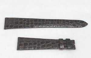 【送料無料】腕時計　ジラールペルゴブラウンクロコダイルレザーウォッチストラップgirard perregaux 1812mm brown crocodile leather watch strap｜hokushin