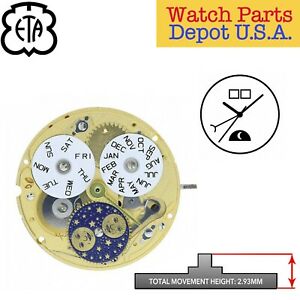 【送料無料】腕時計　スイスクォーツムーブメントgenuine eta 255485 swiss made quartz movement, 4 hands, moon, day, month ?