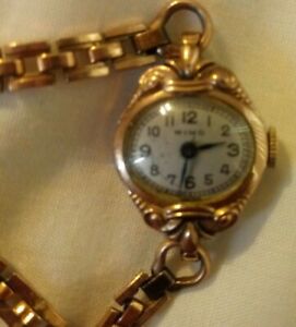 【送料無料】腕時計　ヴィンテージレディースミモウォッチゴールドvintage ladies mimo watch gold filledwind up working great