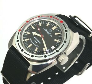 【貨物輸送無料】ウオッチ ボストークロシアダイバーウォッチvostok amphibia russian diver watch 200m sub 710662