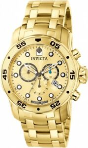 【貨物輸送無料】ウオッチ インビクタメンズプロダイバークロノグラフゴールドトーンステンレススチールinvicta mens pro diver chronograph 200m gold tone stainless steel watch 0074
