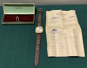 【貨物輸送無料】ウオッチ ラケタゴールドウォッチレザーオリッグペーパーvtg 1978 raketa gold watch 09247 made インチ ussr genuine leather box amp; orig papers